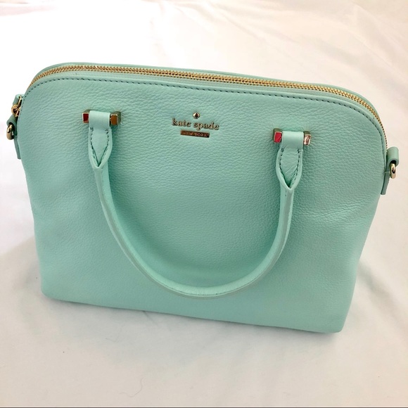 Kate Spade Mint Leather Satchel Purse - Picture 2 of 4